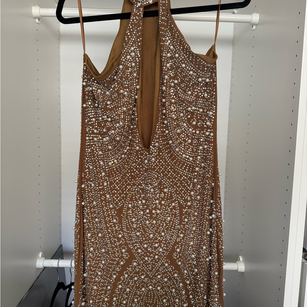 Fashion Nova Shine On Embellished Mini Dress